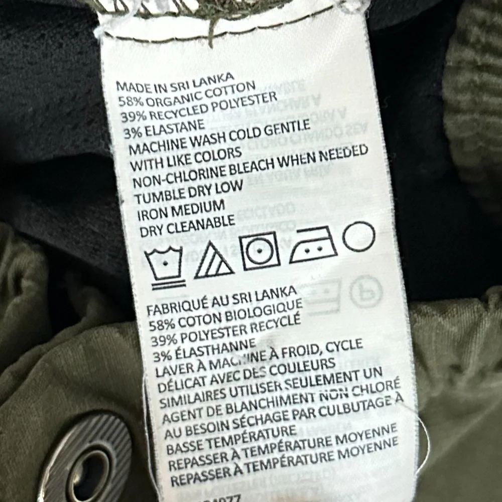 Prana Women’s Double Peak Organic Cotton Shorts Hiking Gorpcore Olive Green 2 - Picture 4 of 4